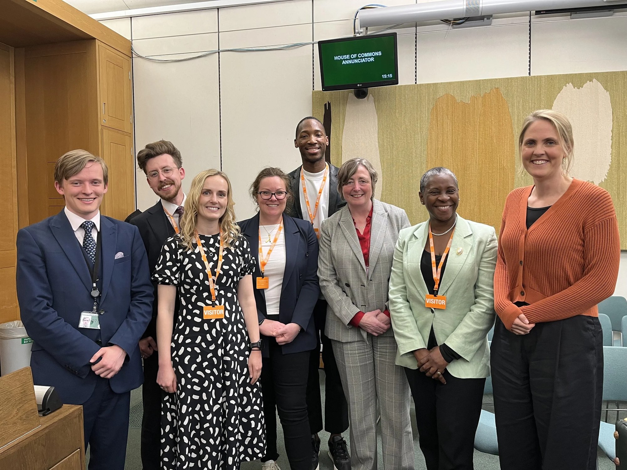Kofi Josephs with fellow contributors inside the Houses of Parliament
