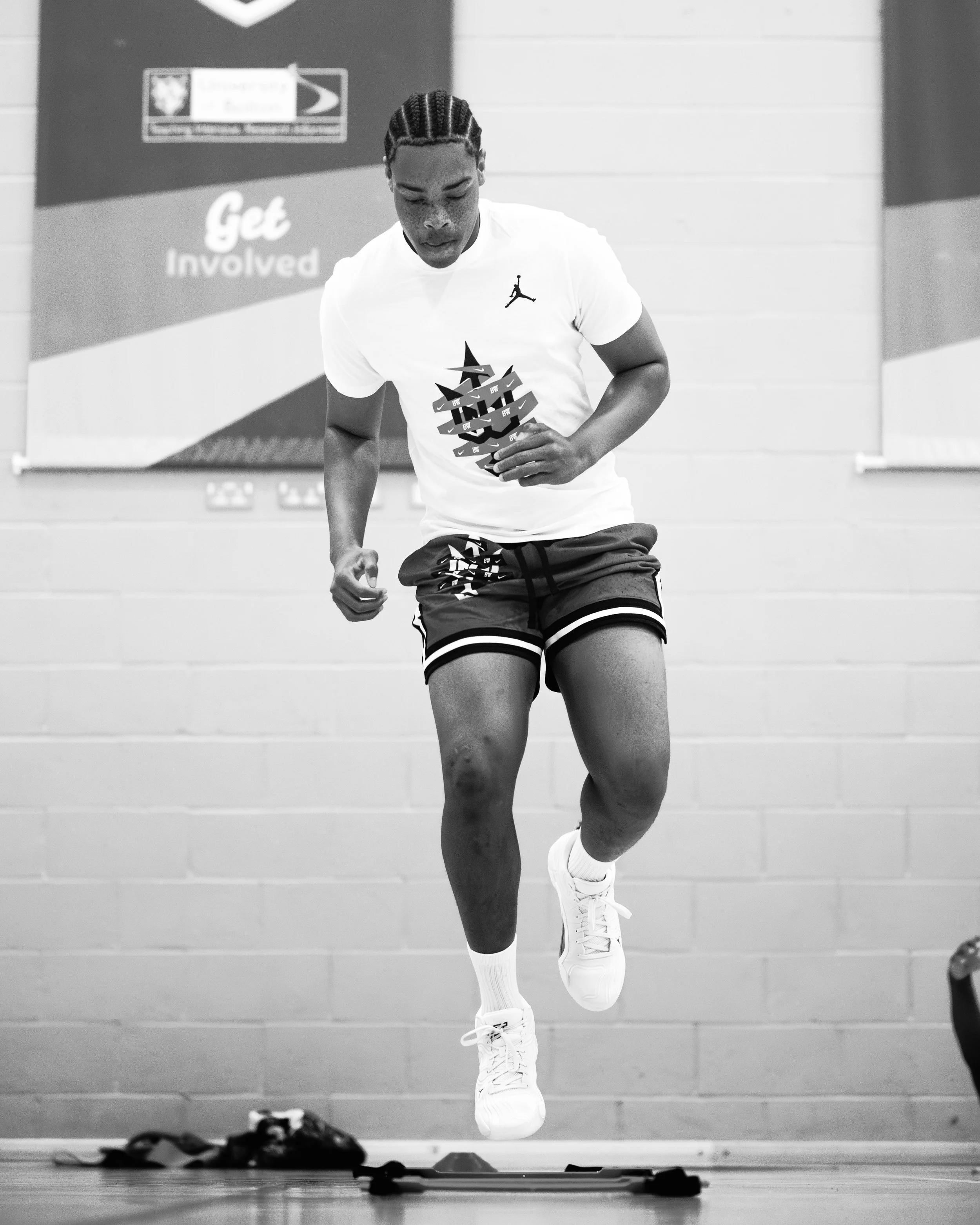 A participant completing a movement drill during the 2025 Why Not I Workout